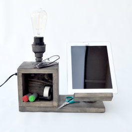 Opviq Pp078 Lámpara de Mesa de Hierro Negro